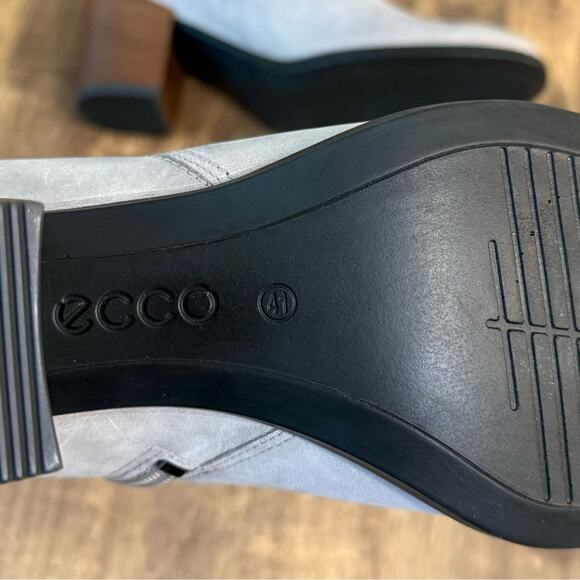 Ecco Women’s Shape 55 Suede Leather Healed Bootie Boots Moon Rock Gray Size 41 - Picture 8 of 9